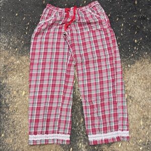 Victoria's Secret women’s small Red Plaid Pajama Bottoms